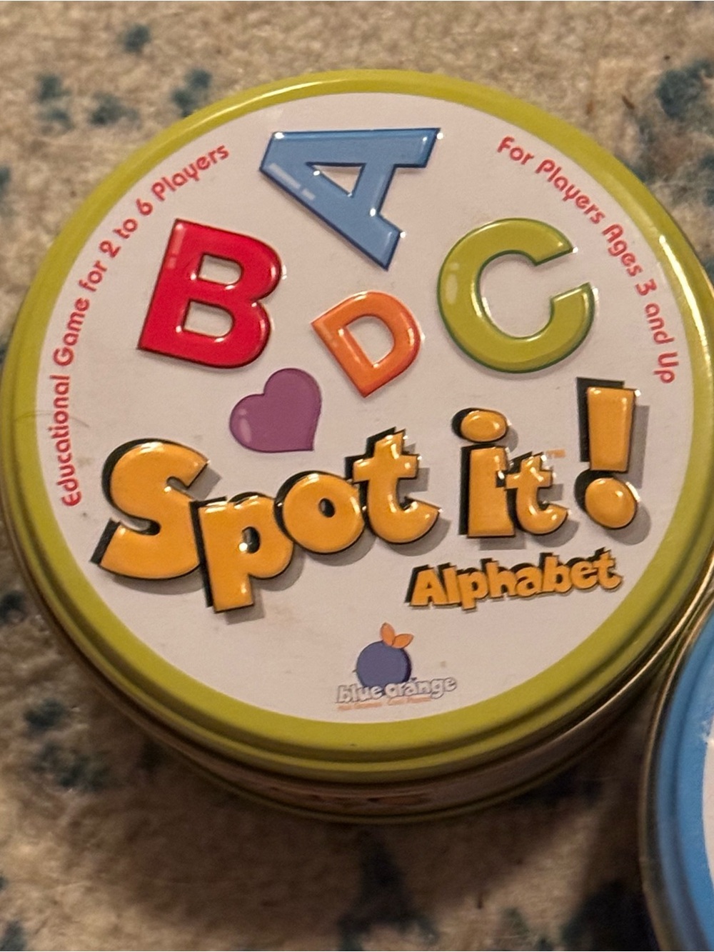 Two Spot It! Alphabet Basic English Educational Game  Kids Blue Orange Games - Picture 4 of 4